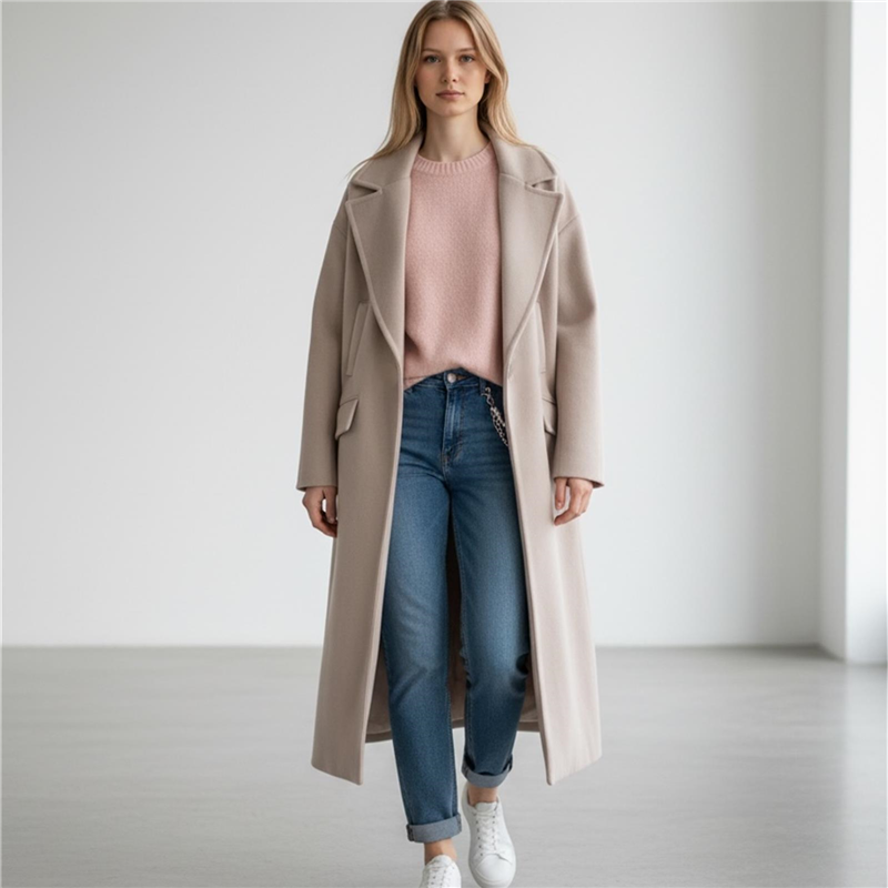 cappotto con bottone a scomparsa hidden